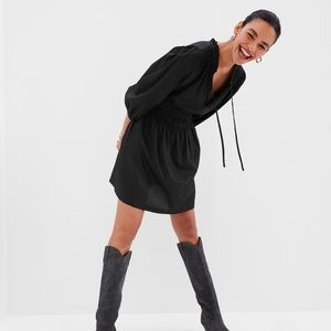 GAP smocked puff waist mini dress
